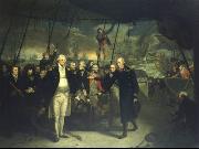 Daniel Orme Duncan Receiving the Surrender of de Winter at the Battle of Camperdown, 11 October 1797 Sweden oil painting artist